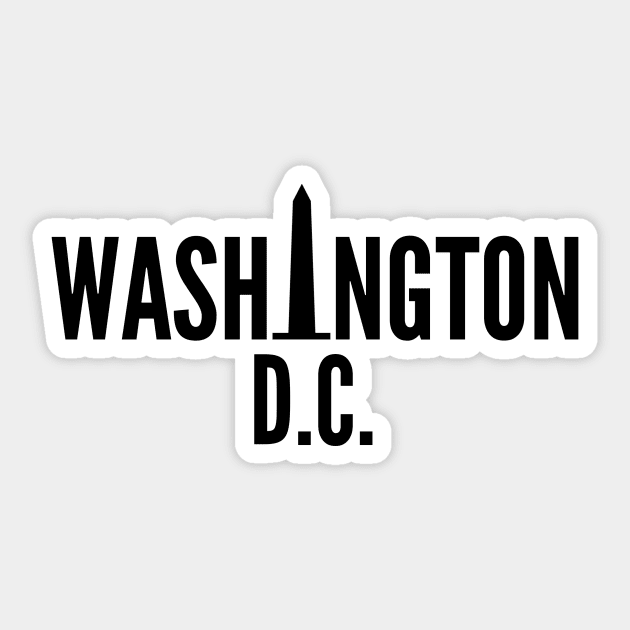 Washington D.C. with Washington Monument Sticker by swiftscuba
